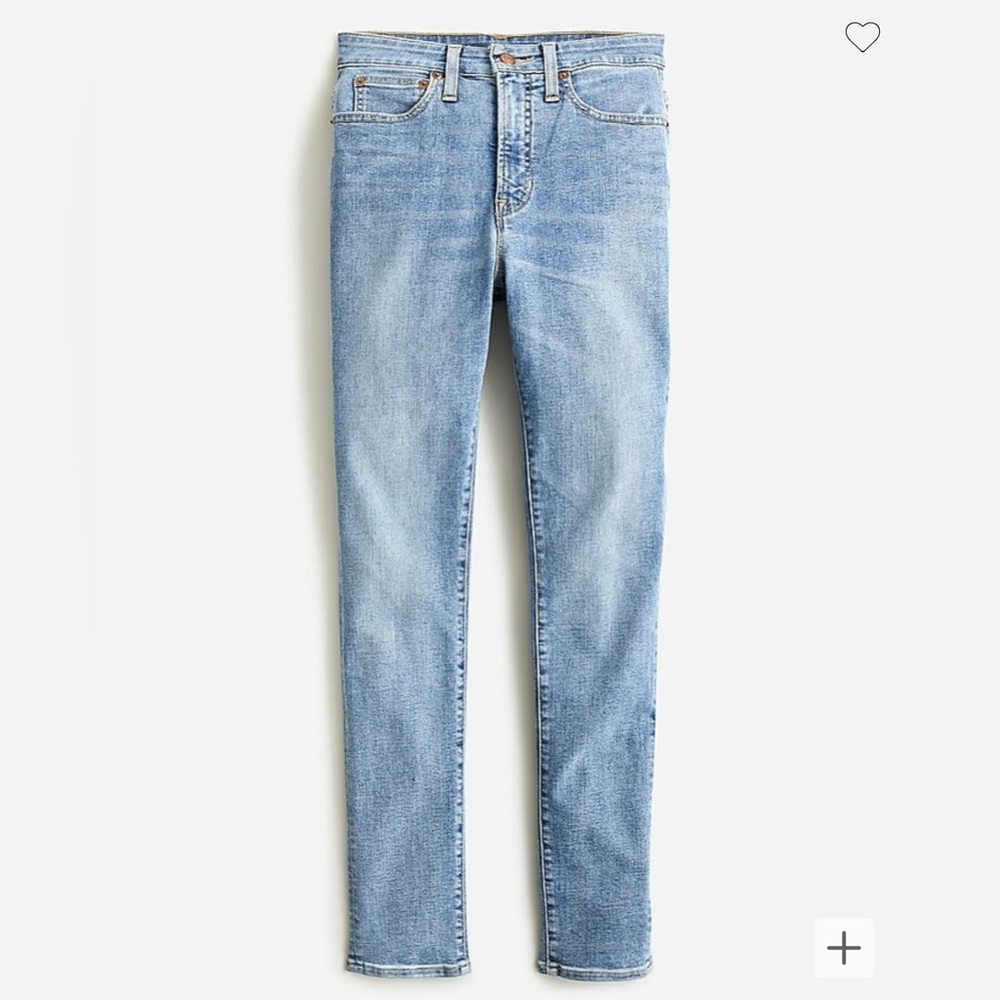 J. Crew Birch Blue High Rise Curvy Toothpick Skinny Jeans